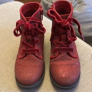Red glitter Cat & Jack Toddler Boots